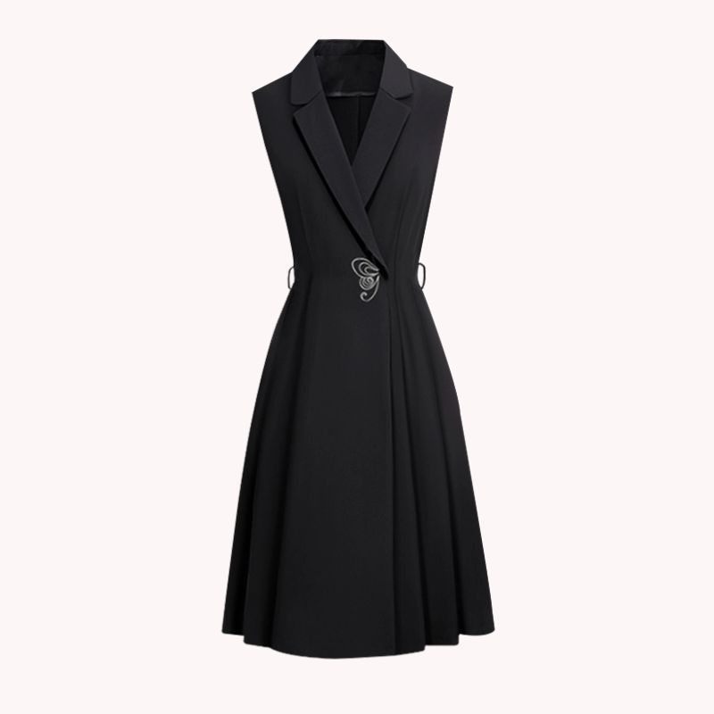 Giacca professionale senza maniche alla moda di fascia alta, da donna, con gonna e gilet, nuova primavera e autunno, di media lunghezza_voghion.com