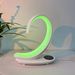 Multifunctional Desktop Wireless Charging Night Bluetooth Speaker Atmosphere Ornament Home Decor Colorful Light White_voghion.com