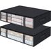 Under-Bed Storage Drawers - Clear Flat Organizer Box (Low-Profile Space-Saving Easy Slide Design Durable Plastic)_voghion.com