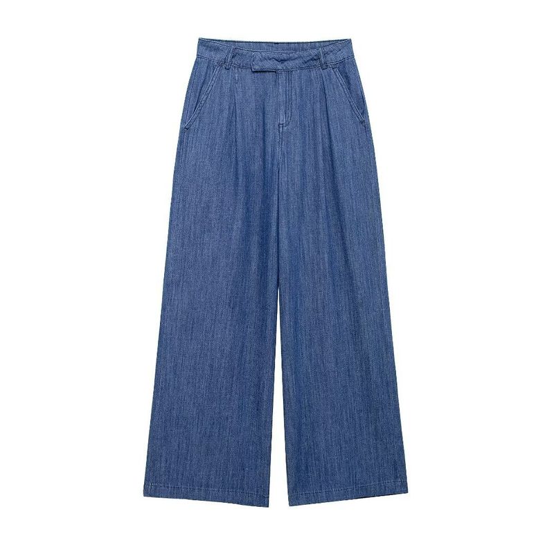 Women's clothing 2024 autumn and winter new bow decoration hanging shirt jeans set_voghion.com