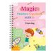 Set di libri di esercizi di scrittura a mano Magic Groove per bambini - Quaderno di lavoro per la scuola materna con alfabeto, numeri, disegno e matematica_voghion.com