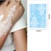 Tatuajes de henna con encaje blanco: arte corporal temporal 3D resistente al agua para mujeres. Duración de 1 a 2 semanas._voghion.com