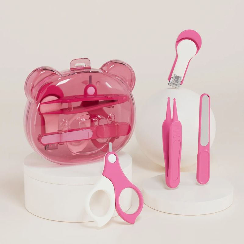 Nagelschere für Neugeborene, Baby-Nagelpflege-Tool, kindersicherer tragbarer Nagelknipser, Trimmer, Pinzette mit Box, Kinder-Maniküre-Set_voghion.com