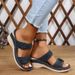 Neue Schuhe in Übergröße für den Sommer, neue lässige Strandsandalen mit Blumen-Keilabsatz für Damen_voghion.com