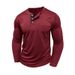 Herbst männer Henry Shirt Langarm T-shirt Atmungsaktiv Cool Bulk_voghion.com