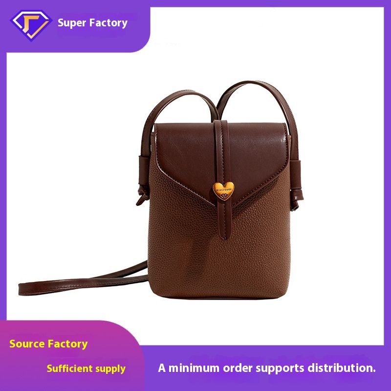 Mobile phone 2024 new women's crossbody Korean version versatile single shoulder small square bag, PU handbag_voghion.com