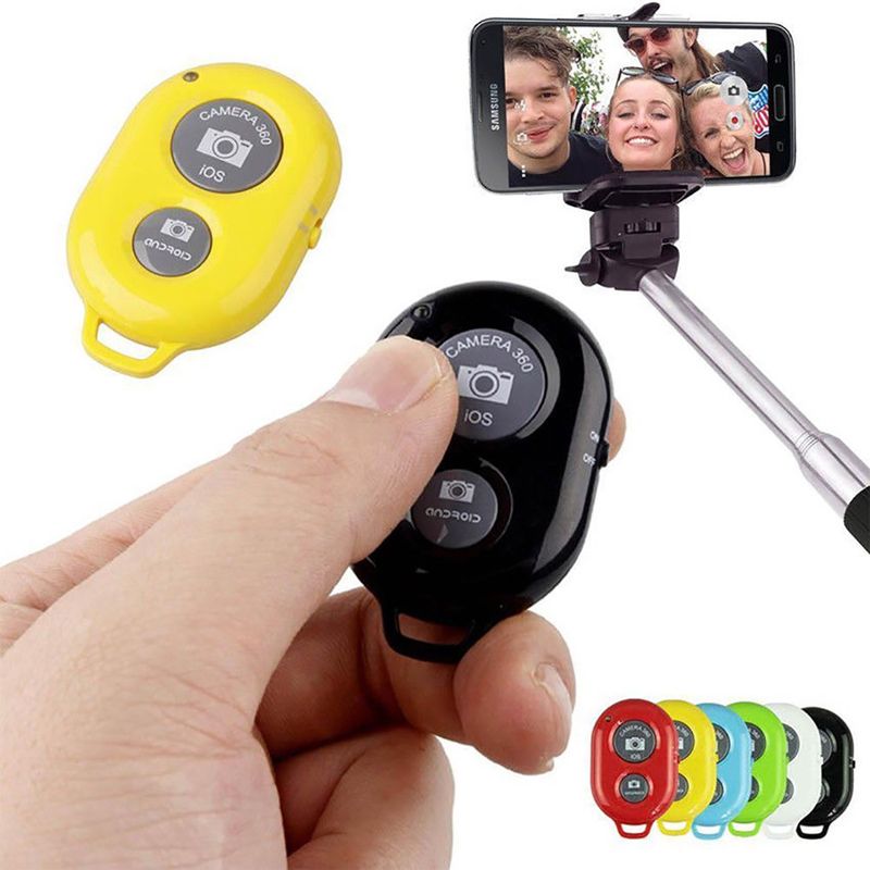 Drahtlose Bluetooth-kompatibel Kamera Fernbedienung Selfie Auslöser für Handy Einbeinstativ_voghion.com