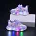 Girls' 2025 New Cartoon Style With Lights, Casual Soft Soled Sports For Children, Velcro LED Illuminated Shoes_voghion.com