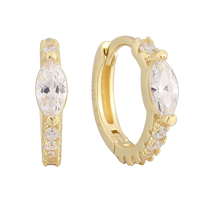 Orecchini in argento sterling S925 con intarsi blu e zirconi opali. Orecchini blu super belli e scintillanti, per dormire senza toglierli._voghion.com