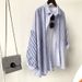 Women's Clothing Autumn striped shirt women's mid length long sleeved large size student versatile loose boyfriend style jacket village clothes_voghion.com