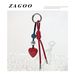 Bag Pendant Simple And Creative New Leather Rope Heart-shaped Keychain Weaving_voghion.com
