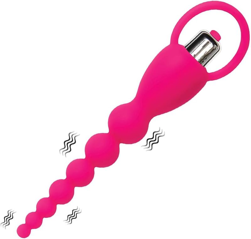 Vibrating Anal Beads Plug Booty Bliss Waterproof Silicone Butt Plug with Removable Bullet Vibrator Insertable Adult Sex Toys_voghion.com