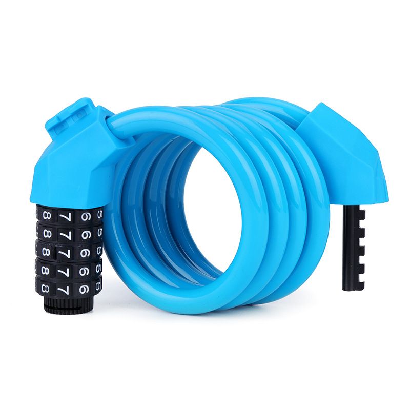 Bicycle anti-theft combination lock five-digit bicycle lock portable bold and longed steel cable with bracket car lock_voghion.com
