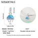 Sapphire Jellyfish Charm, Genuine Sterling Silver Beads Charm_voghion.com