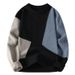 Pull en maille color-block – Pull d'inspiration vintage avec détails jacquard (M-4XL, style rétro décontracté)_voghion.com