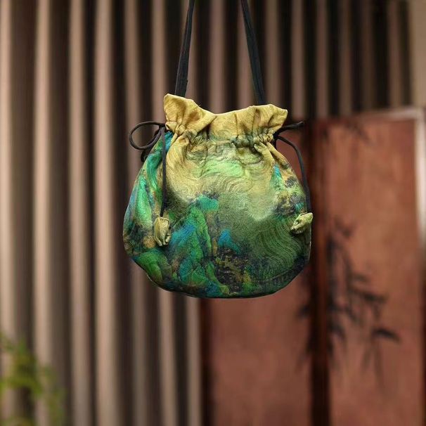 Portamonete in filato anti-fragranza alla moda e semplice, nuova borsa a tracolla con coulisse portatile in stile cinese_voghion.com