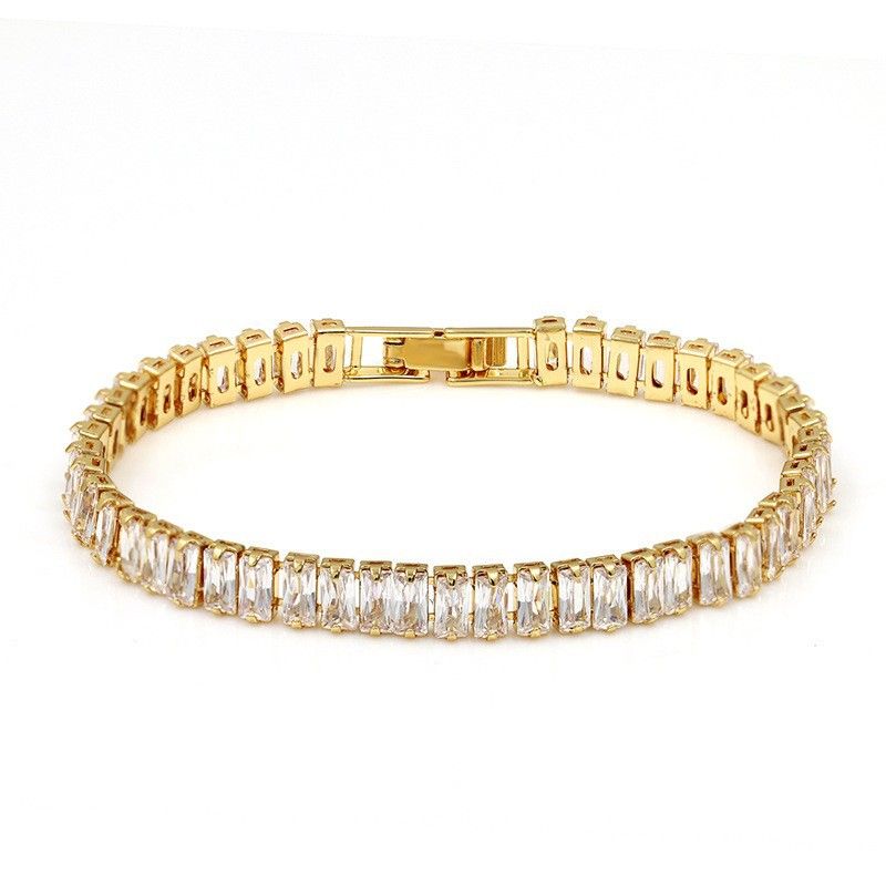 Classico versatile per donna, bracciale con perline in oro, argento, zircone, cristallo e diamanti di alta qualità._voghion.com