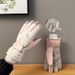 Warm Cute Bear Ski Gloves For Women Winter Outdoor Riding Windproof Coldproof Fleece Lined Thickened_voghion.com