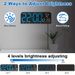 Grand réveil numérique TIMESS avec affichage LED, double alarme, réglage de la luminosité, date, température, 12 h, 24 h, pour la maison et le bureau_voghion.com