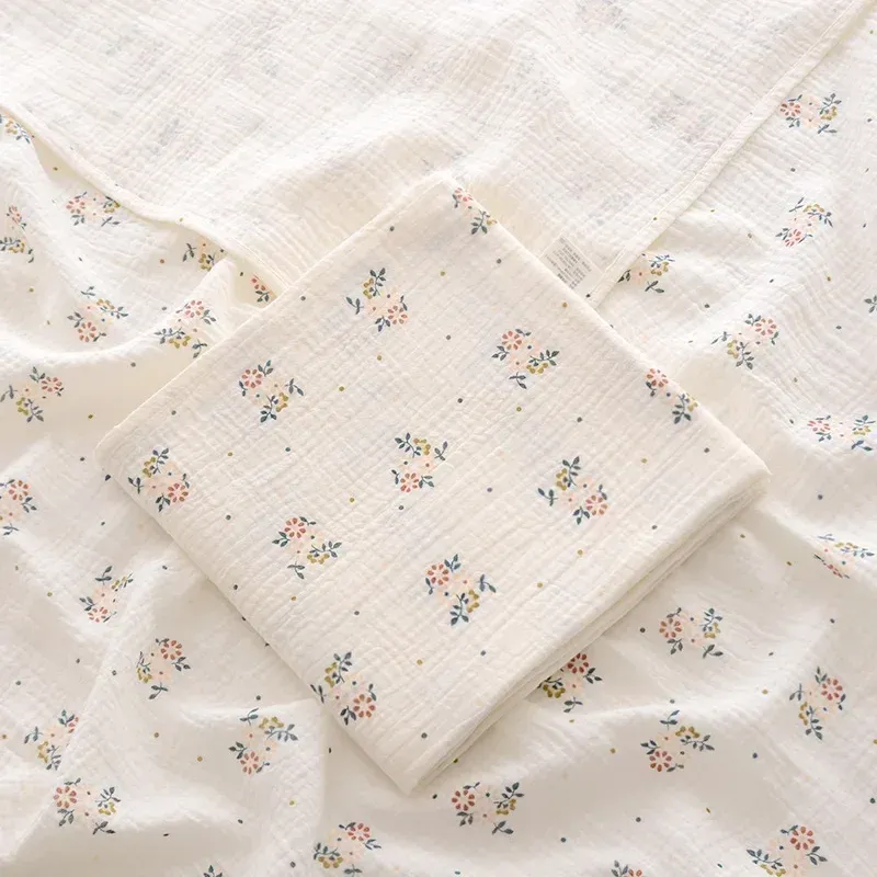 Newborn Muslin Blanket Baby Swaddle Summer Bedding Baby Stuff  Thin Stroller Blanket Muslin Squares Receiving Blanket_voghion.com
