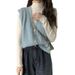 Globelle Autumn New Sleeveless Knitted Sweater Vest Jacket Short Outerwear Top For Women_voghion.com