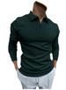 Polo Ironclad Gent pour homme, coupe décontractée, col montant, manches longues, rayures verticales, col en V, automne_voghion.com