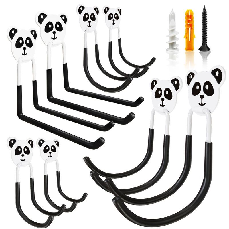 Garage Storage Hooks 10 Pieces Heavy Steel Tools Utility J Wall Mount Suitable For Bicycles Chair Ladders And Garden Finishing_voghion.com