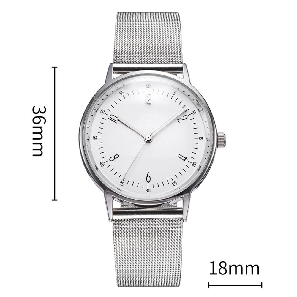 Orologio al quarzo da coppia, con cinturino in maglia casual, stile britannico, più venduto_voghion.com