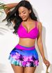 Women's Clothing Sexy Split High Waist Ruffled Printed Bikini Swimsuit Ladies Bikini_voghion.com