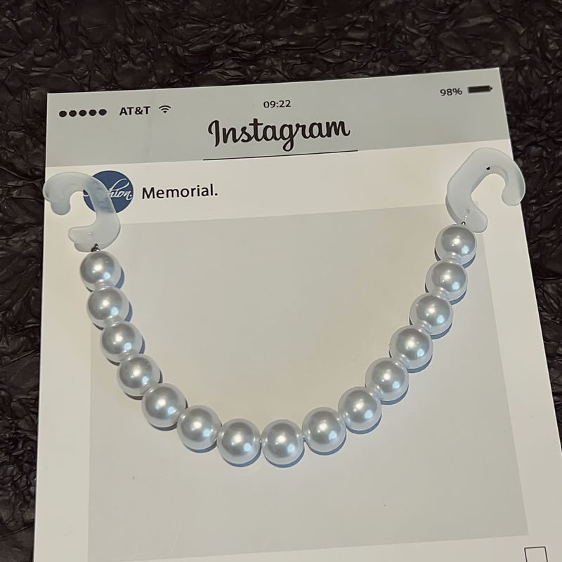 Flower Decorated Crocs, Garden Shoes, Decorative Accessories, Outfit Accessories, Tassel Imitation Pearl Chains_voghion.com