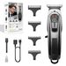 Professional Hair Clipper Kit With LCD Display, USB-C Rechargeable, Adjustable Trimmer For Home & Pet Grooming, Stainless Steel Blades_voghion.com