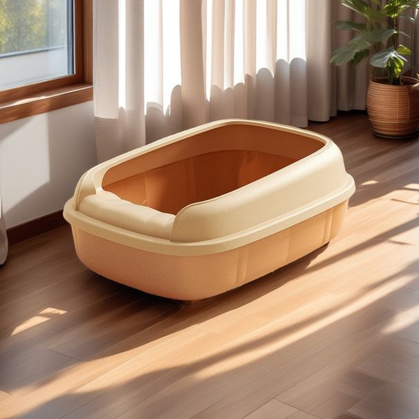 First-Class Box Semi-Enclosed Extra Large Splash-Proof Toilet Litter Tray New Supplies Cat Cabin_voghion.com