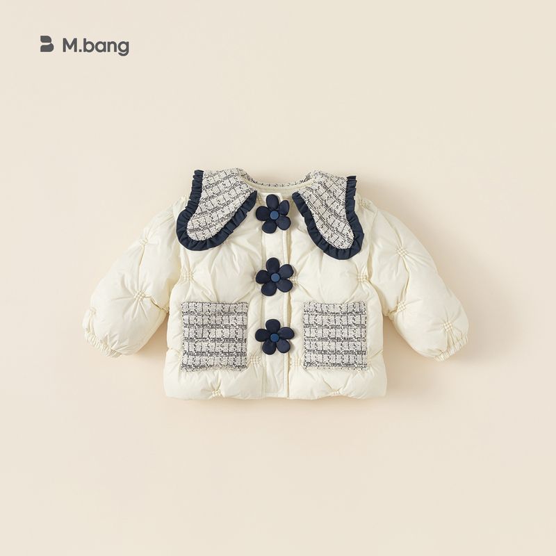 Children's Down Jacket Girl Doll Collar Down Coat White Duck Down Small Fragrant Wind Children's Clothing_voghion.com