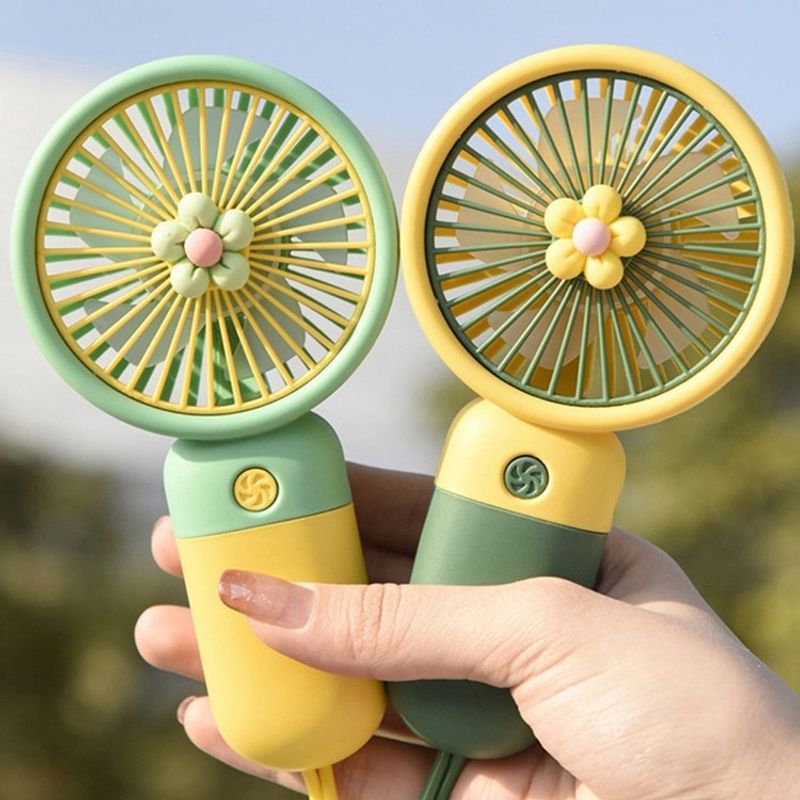 Mini USB Desk Fan - Ultra Quiet Handheld Fan With 3 Speeds, Rechargeable & Portable For Office/Travel (Upgraded Motor, 12H Runtime)​_voghion.com