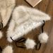 Versatile Plush Thickened Lace Up Warm Headgear Hat For Women Autumn And Winter Niche Lazy Style Earmuffs_voghion.com