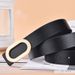 New Simple Versatile Oval Men Fashion Alloy Buckle Women's Belt Ins Style For Dresses And Jeans_voghion.com