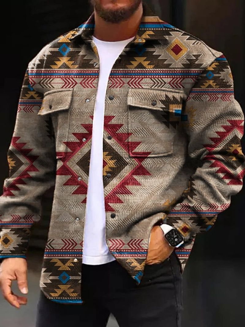 Bomberjacke aus Polyester im Punk-Stil für Herren – Übergroßer Mantel zum Knöpfen mit aufgedrucktem Design für junge Erwachsene (S-XXXXL)_voghion.com