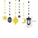 Cross-Border Middle Eastern Party Decorations Star Moon Festival Atmosphere Arrangement Garland Hanging Ornaments_voghion.com