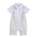 Sommer Kinder Gentleman Kleid Geschenkbox Kurzarm Jumpsuit Weste Hut Set Säuglingskleidung Taufkleid_voghion.com
