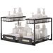2-Tier Wire Pull Out Cabinet Under Sink Organizer 10.7"x14.2" Drawer Basket 2PCS_voghion.com