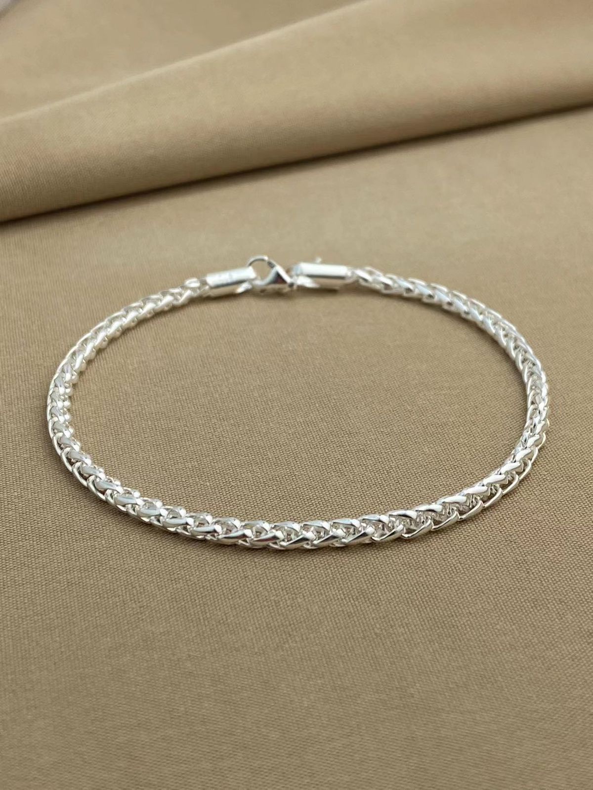 Bracciale in osso di drago in argento puro, da uomo, con catena a maglie cubane intrecciate, stile coppia, gioielli da mano._voghion.com