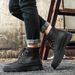 2025 New Arrival Men's Oversized High-Top Boots Riding Snow Boots Workwear-Style Short Boots_voghion.com