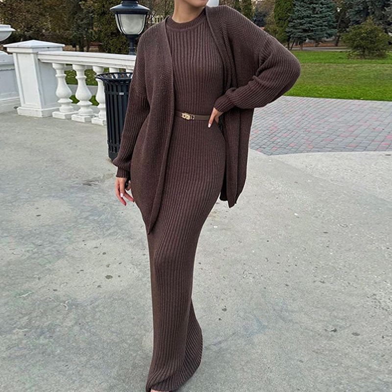 Damenbekleidung Damenmode Explosion lässiger Pullover langer Rockanzug_voghion.com