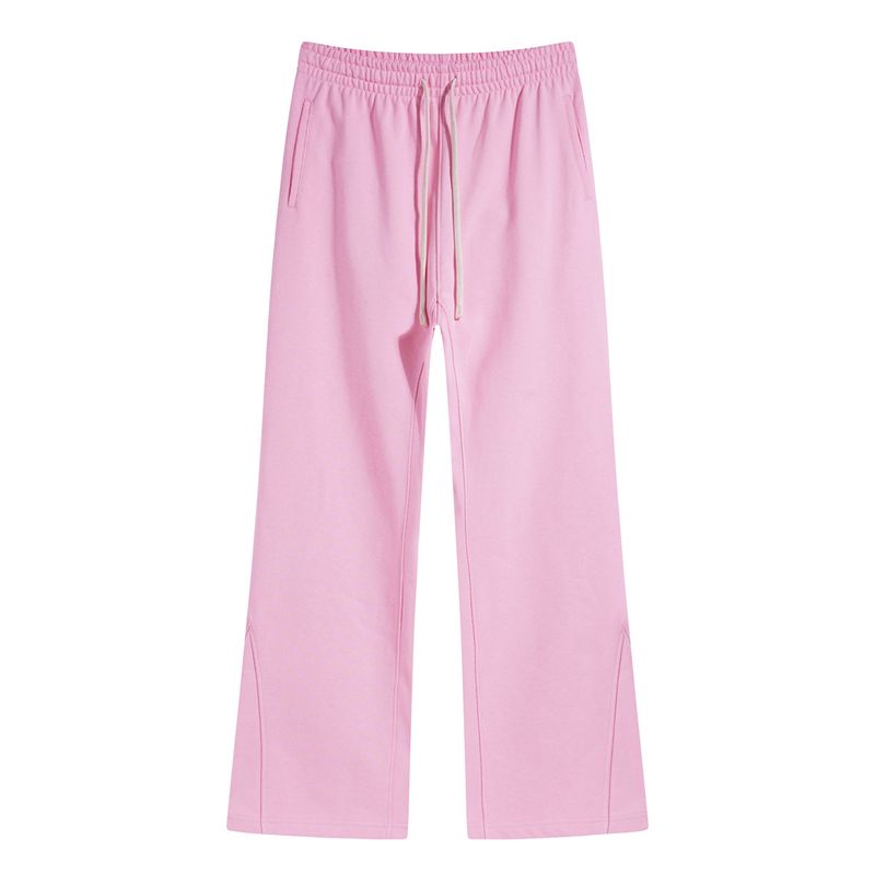 Clothing Autumn New 430g Terry Micro Flared Splicing Loose Casual Trousers Men's Sweatpants_voghion.com