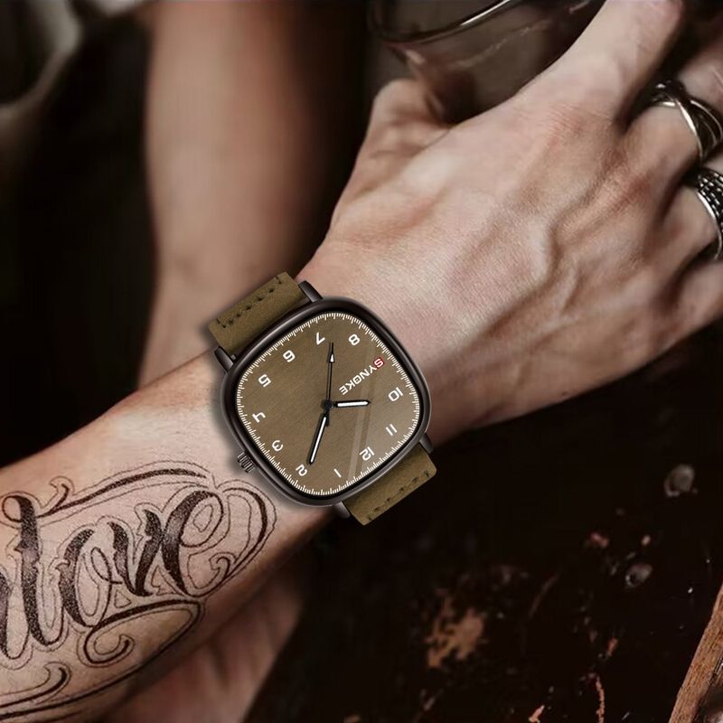 Heren quartz horloge sport retro mode eenvoudig ontwerp riem quartz horloge studentenhorloge trend niche_voghion.com