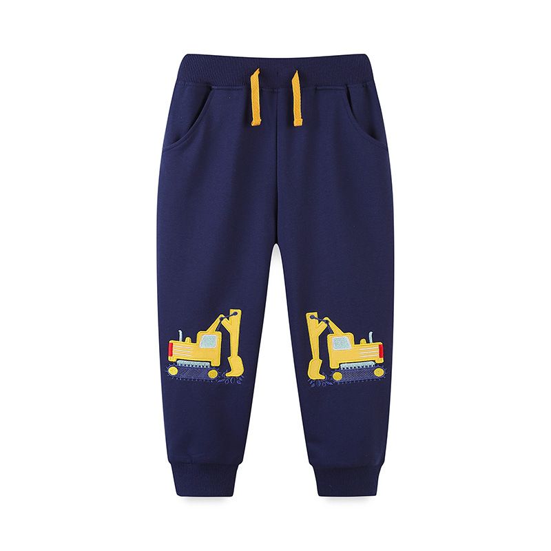 Fall Boys' Sweatpants Cartoon Embroidered Kids' Sweatpants_voghion.com