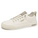 2025 Nuove scarpe comode in morbida pelle, scarpe basse da esterno, scarpe da skate comode con punta rotonda abbinata da uomo, scarpe bianche_voghion.com