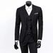 Herrenbekleidung Dreiteiliger Anzug für Herren, schmaler koreanischer Freizeitanzug, Businessanzug, Hochzeitskleid für den Bräutigam, Anzug für den Bräutigam_voghion.com