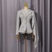 Tailored Asymmetrical Blazer With Detachable Sash – Structured Office-to-Evening Jacket In Grey (Slim Fit, S/M/L)_voghion.com