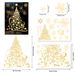 Weihnachtsgeschenk für Kinder – Goldene Weihnachtsbaum-Fensteraufkleber, einfach statisch haftende Schneeflockenaufkleber für Glastüren und Fenster, sauber entfernbares Dekor_voghion.com